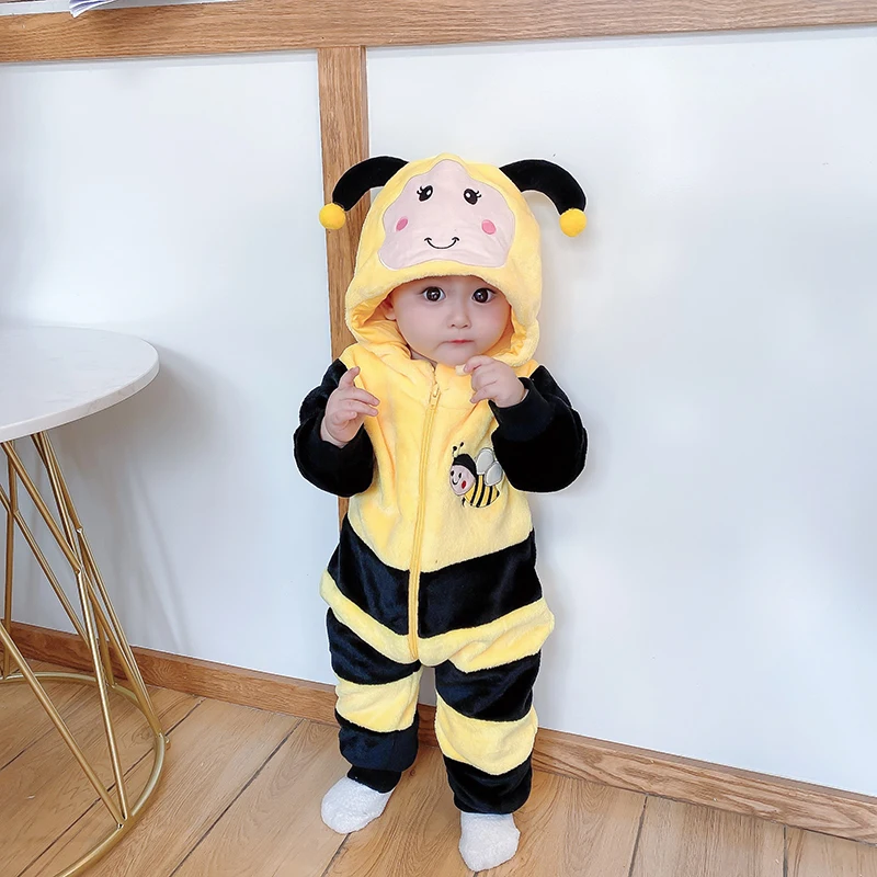 Animal Bee Newborn Baby Clothes Bodysuit Boy Girl Cute Romper New Fashion Cosplay Costume Toddler Jumpsuit Playsuit Infant Outfi