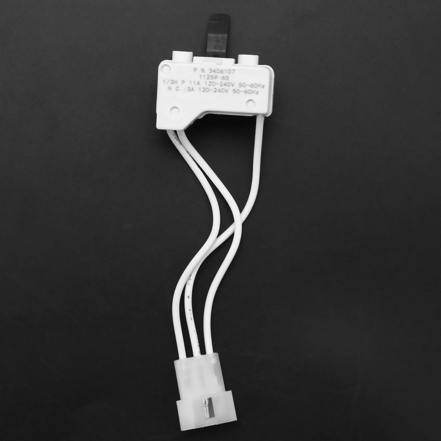 AB43-3X Dryer Door Switch For 3406109 3406107 Whirlpool, Kenmore, Sears, Maytag, Roper, Estate