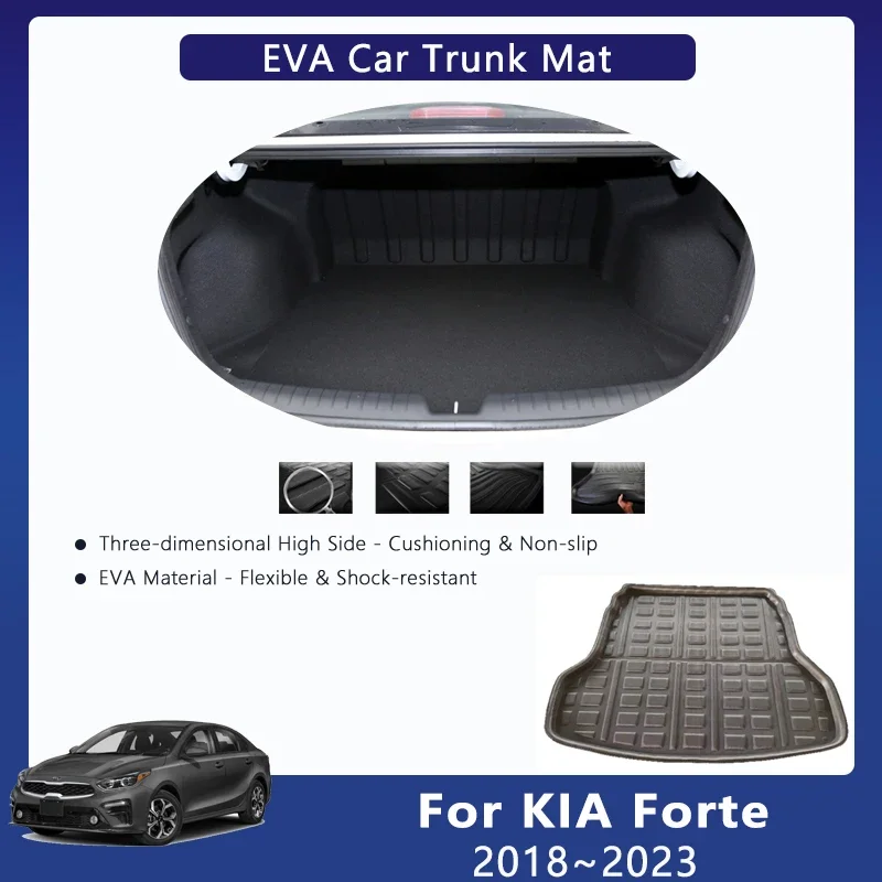 Samochodowa mata bagażnika EVA do KIA Forte K3 Cerato BD 2018 2019 2020 ~ 2023 Wodoodporna mata bagażnika Cargo Carpet Auto Akcesoria