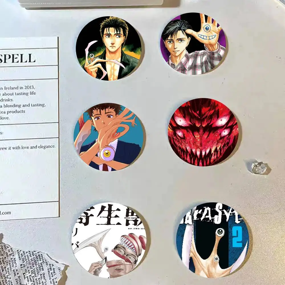 Thrilling Anime P-Parasyte Cartoon Style Badge Brooches On Backpack Decoration Round Enamel Pins For Accessorys