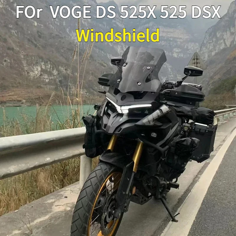 Motorcycle windshield suitable for Longxin VOGE 525DSX 525 DSX 2022 2023 accessories with increased height of windshield deflect