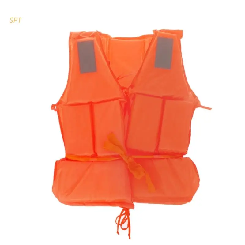 Chaleco de flotación de espuma para adulto, natación deriva salvavidas naranja con Whis XX, novedad