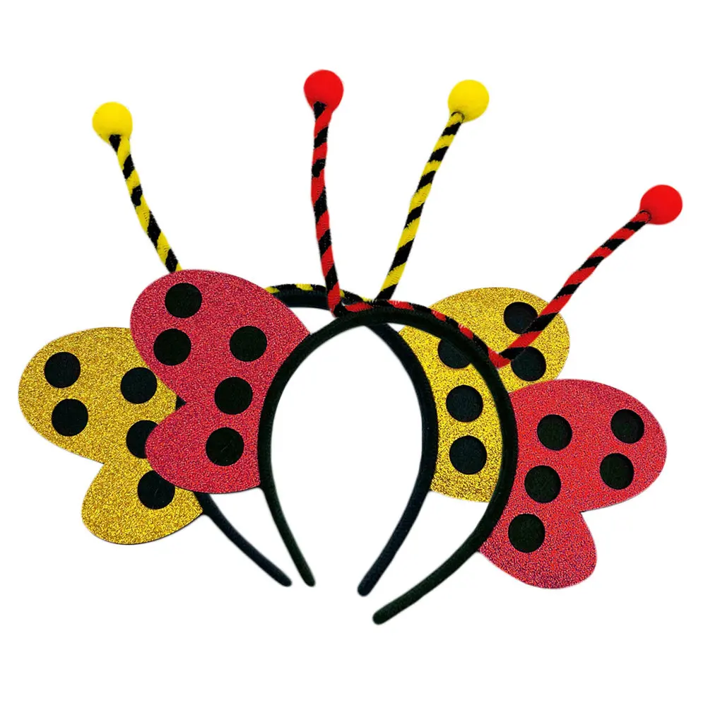 

2 шт. Детские повязки на голову в виде насекомых, милые ободки для волос для дня рождения, праздничные аксессуары для волос, очаровательные мультяшные головные уборы, повязки для волос в виде животных
