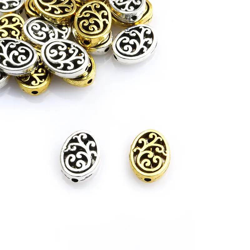 10Pcs Lucky Religion Alloy Oval Loose Bead Classic Spacer Bead For Beliver DIY Making Bracelet Necklace Trend Jewelry Accessory