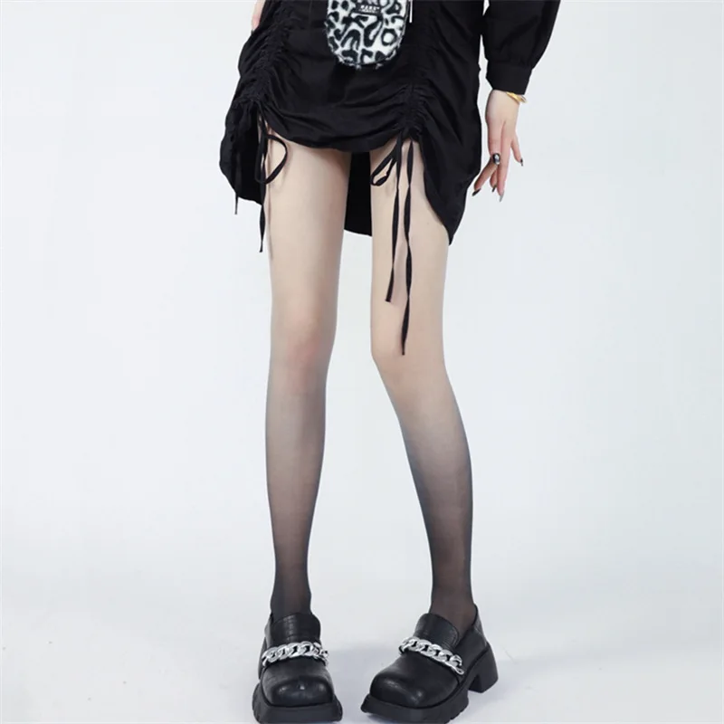 

Thin Spring and Autumn Rainbow Gradient Color Stockings Velvet Pantyhose, Candy Color Show Thin Leg Socks Trend Brand Tiktok