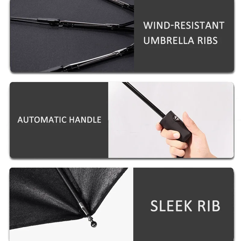 Portable Folding Automatic Umbrella Rain Car Large Business 3Folding Umbrellas For AUDI A3 A4 A5 A7 A8 A1 Q3 Q5 Q7 RS3 RS4