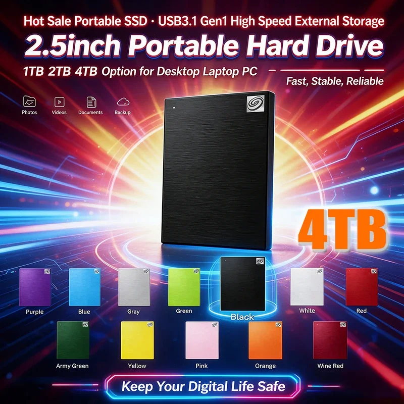 Original New 2.5 Inch Portable SSD Internal Solid State Drive 500GB 1TB 2TB 4TB Hard Disk Solid State Drive for Laptop Desktop