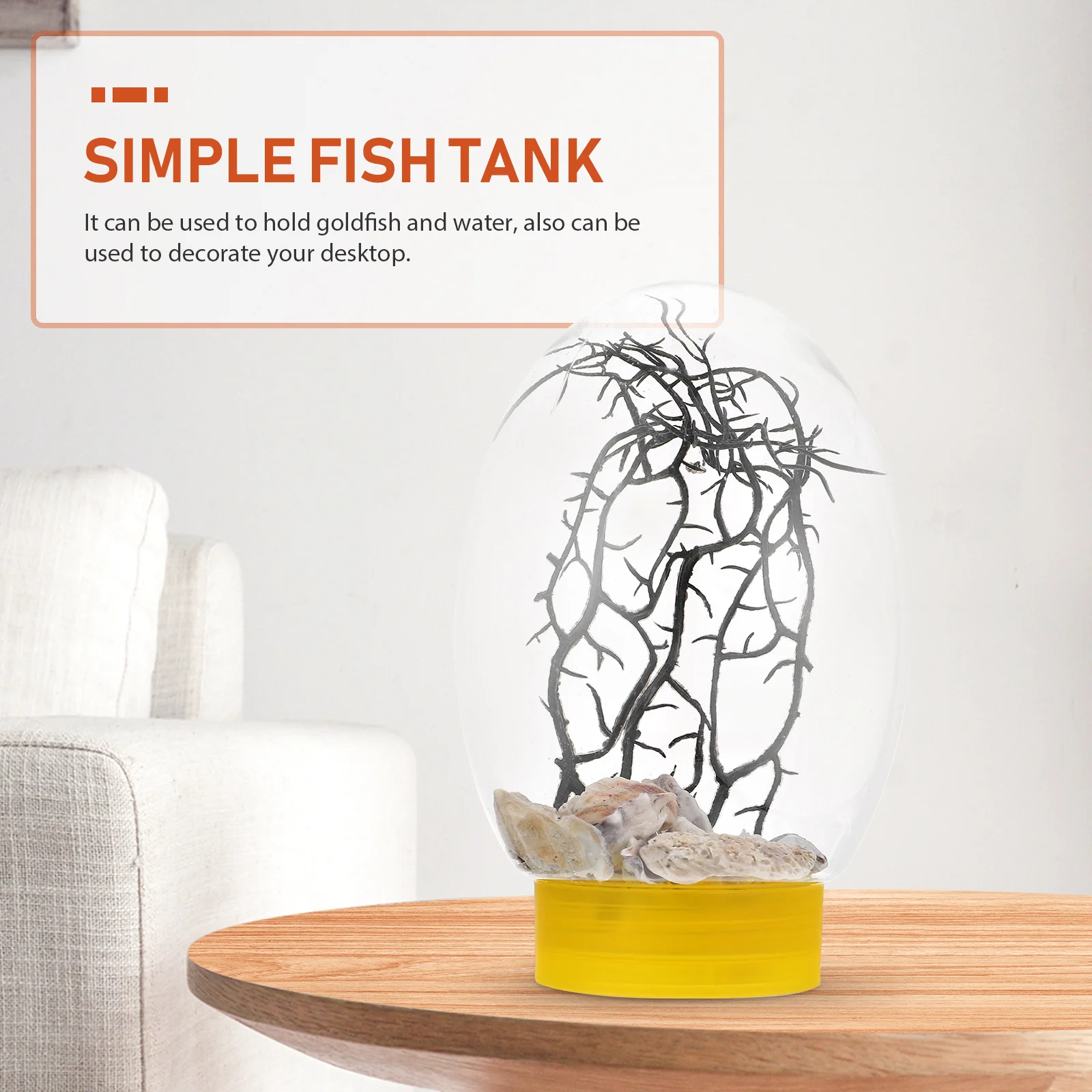 

Small LED Fish Tank Desktop Aquarium Luminous Desktop Goldfish Container Aquarium Small Fish Tank LED Ecological Bottle