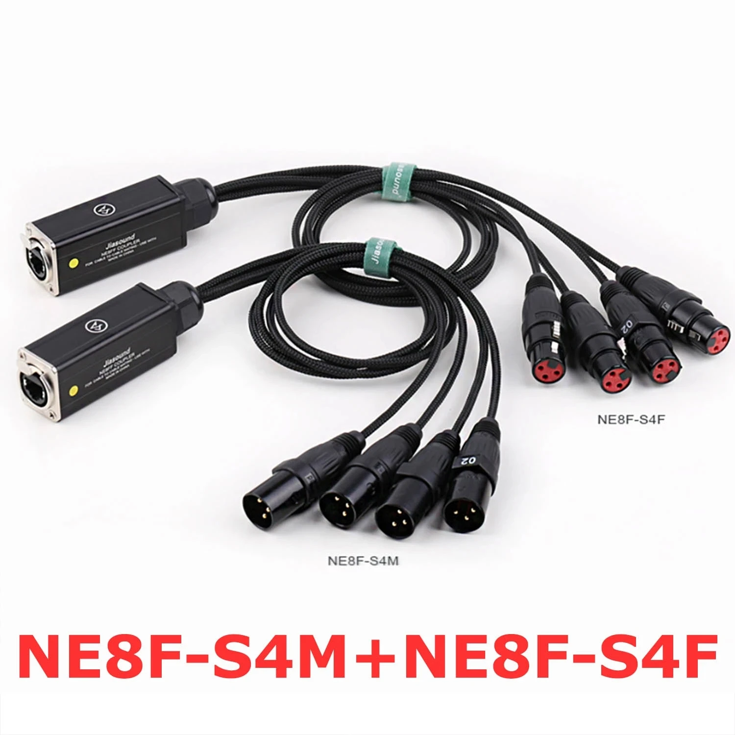 무대 사운드 조명 및 녹음 스튜디오용 멀티 네트워크 XLR 케이블, 암수 RJ45 이더콘 NE8F-4M, 4 채널 3 핀