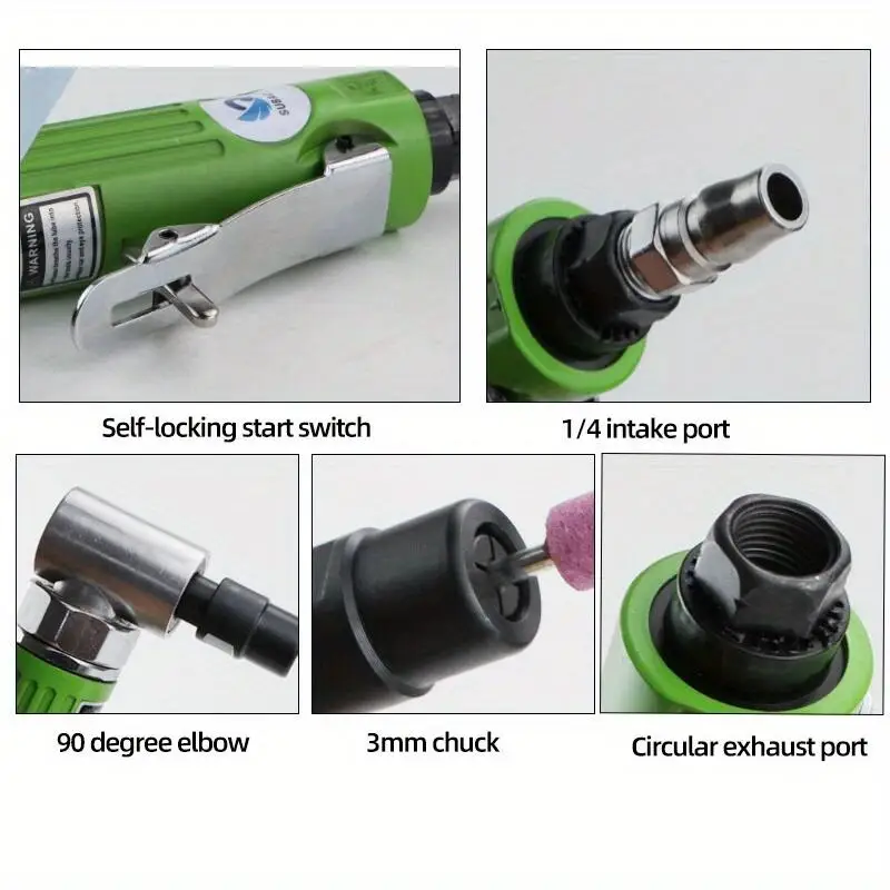 SUBAO 612 pneumatic right-angle engraving and grinding machine plastic box set grinding, polishing and deburring tool