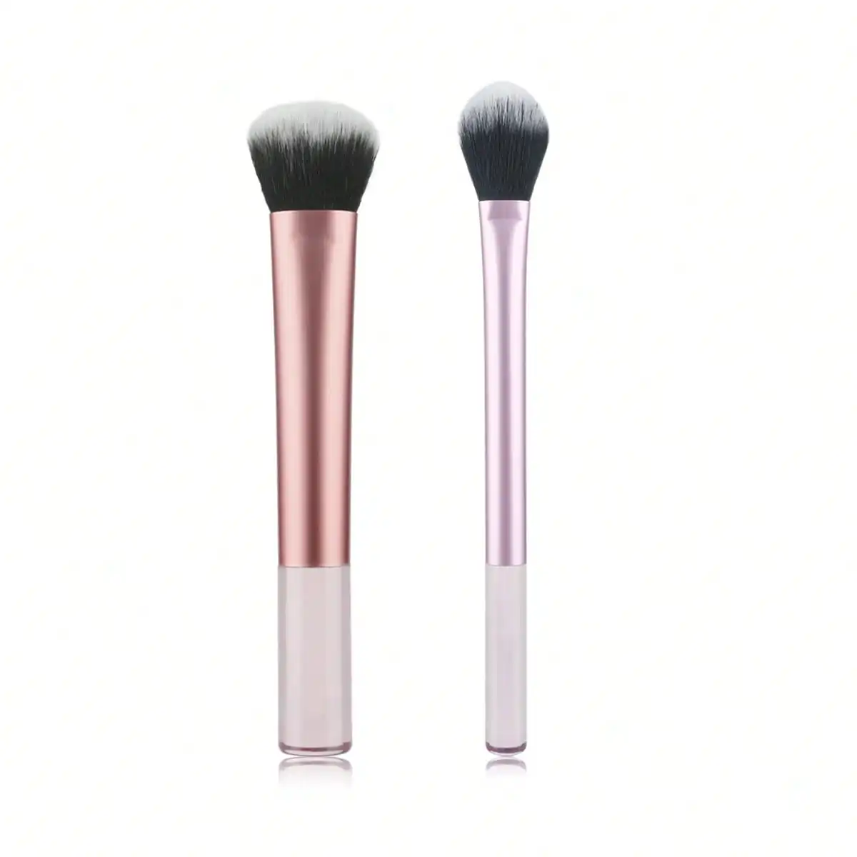 2-Piece Travel-Essential Makeup Brush Set, Makeup Brushes, Easy to Carry, Available in Multiple Colors, Vegan Synthetic Bristles