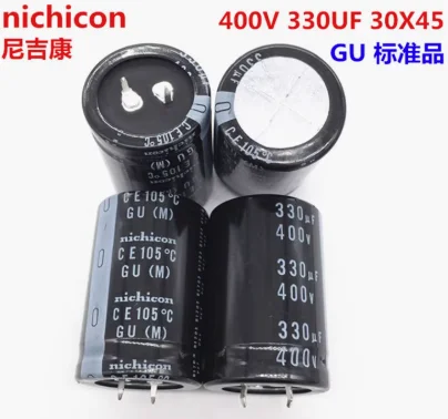 

1PCS 400V 330UF 30X45 nichicon electrolytic capacitor 330UF400V 30 * 45 GX high frequency low resistance