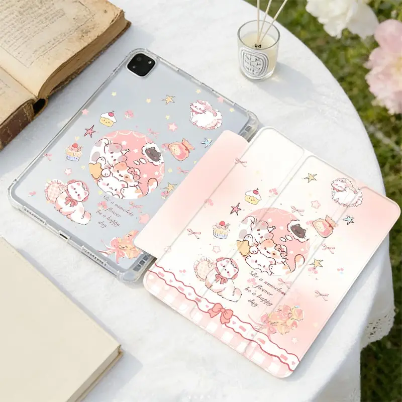 Pencil Slot Funda Case For Tab A11 A9 8.7" Plus 11" A8 Tab S6 Lite 10.4 inch Samsung S10 S9 12.4 inch Samsung Tab S7 S8 S9 11