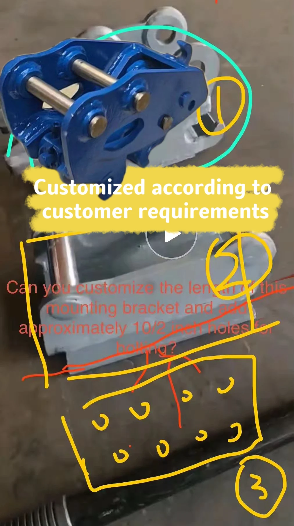 Custom Engine Quick Coupler & Link for 2-3 Ton Excavators Exclusive Customer Order with 1 Year Warranty