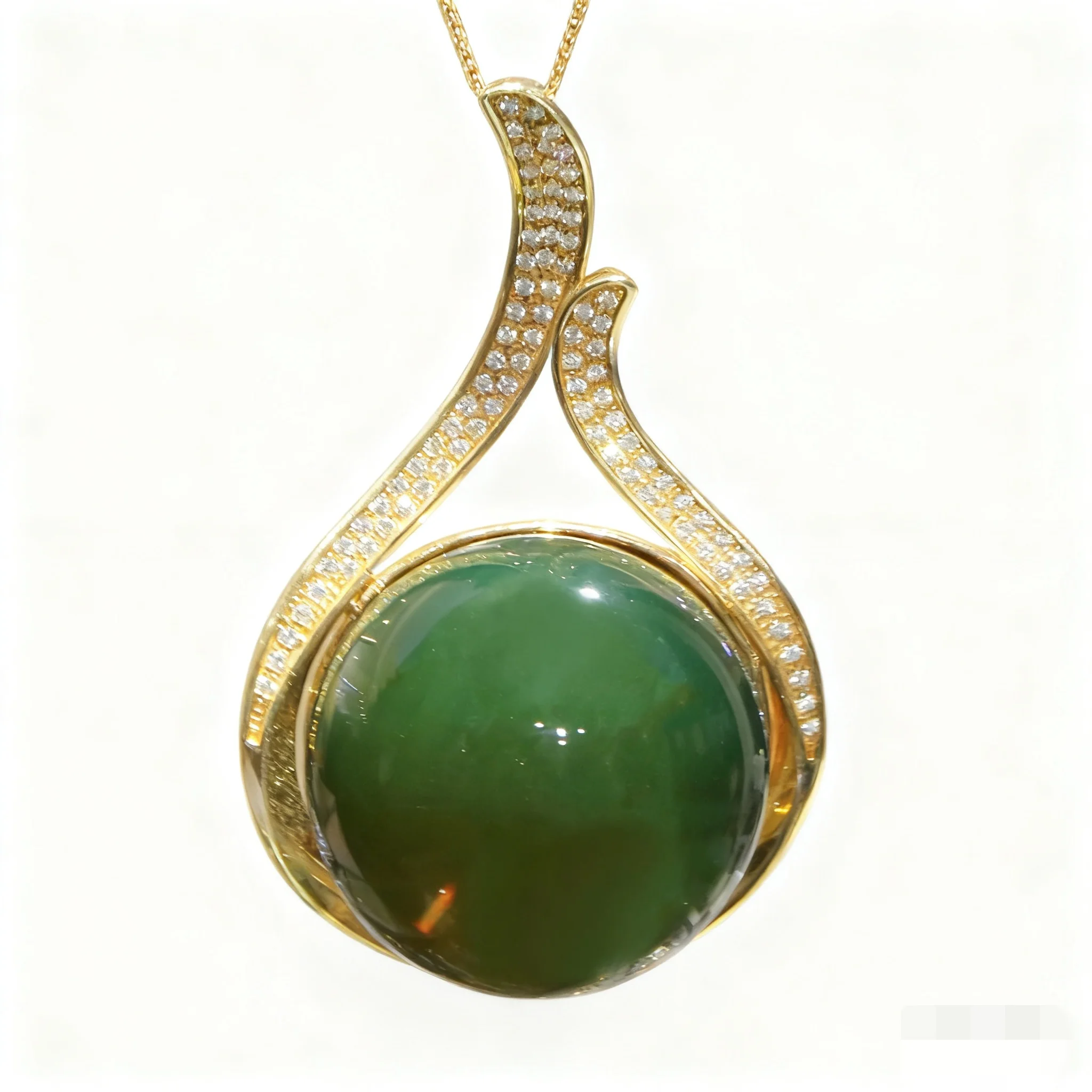 Mexican Blue Amber Pendant 30mm Sterling Silver Teardrop Natural Amber Pendant for Women Handmade