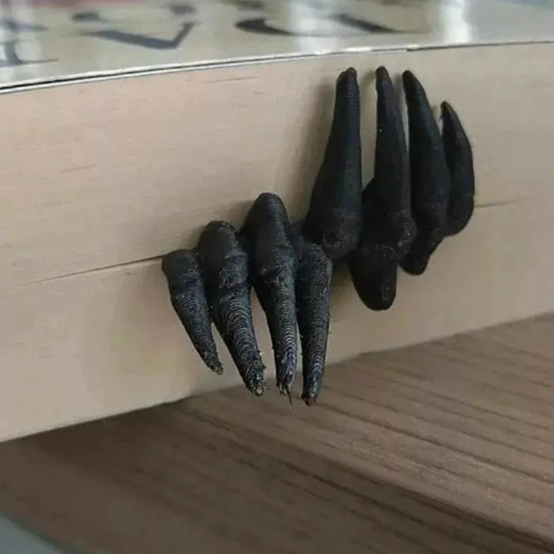 Halloween Devil Claw Resin Crafts Horror Devil Hand Bookmark Diy Creative Desktop Decoration