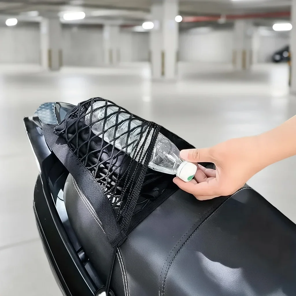 

Грузовая сетка для мотоцикла — сетчатая сумка для хранения с крючком для багажа велосипеда/самоката