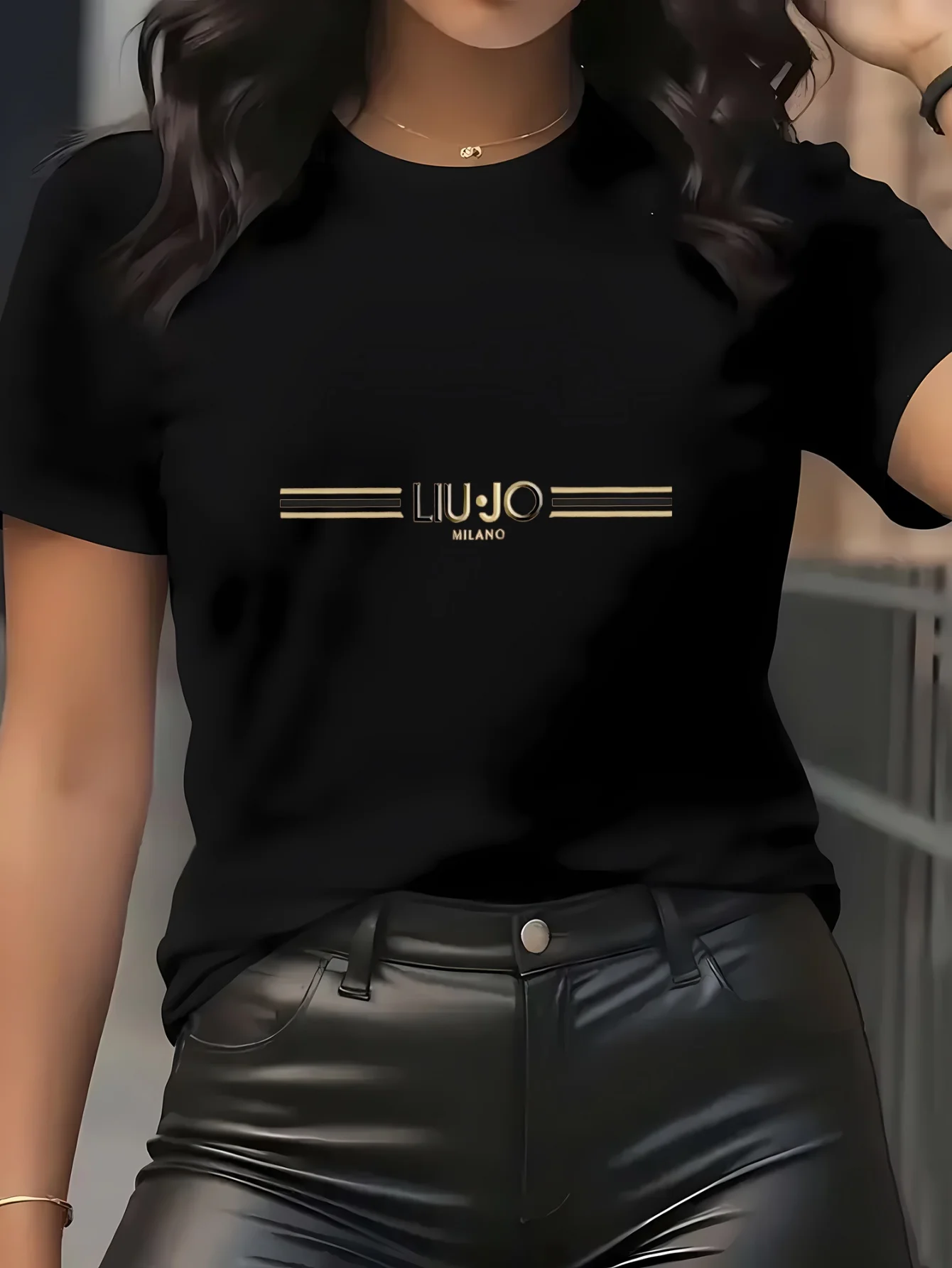 

2025 WoMen's T-Shirt Leisure Fashion Short Sleeve Cotton Tees High Quality Luxury Brand T-shirt Summer Streetwear Y2k+ Tops