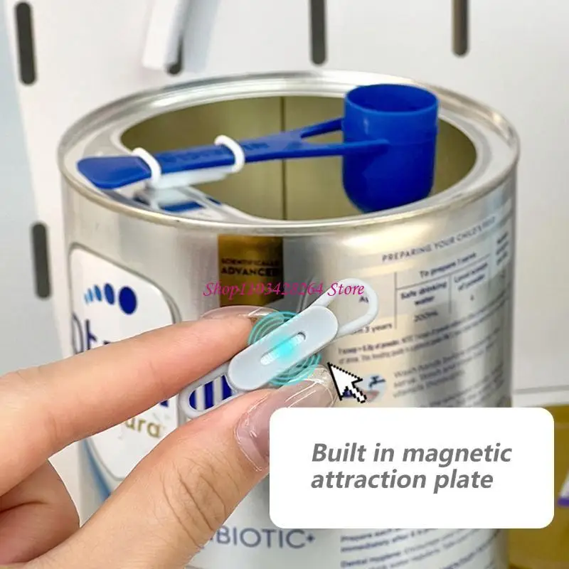 Санитарный органайзер для детской ложки для сухого молока, силиконовая магнитная застежка для быстрого ночного кормления