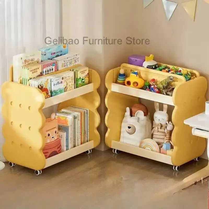 Side Mobile Document Bookshelf Organizer Large Desk Storage Rack Bookshelf Desk Storage Shelf Kid Picture Book Home Organizer