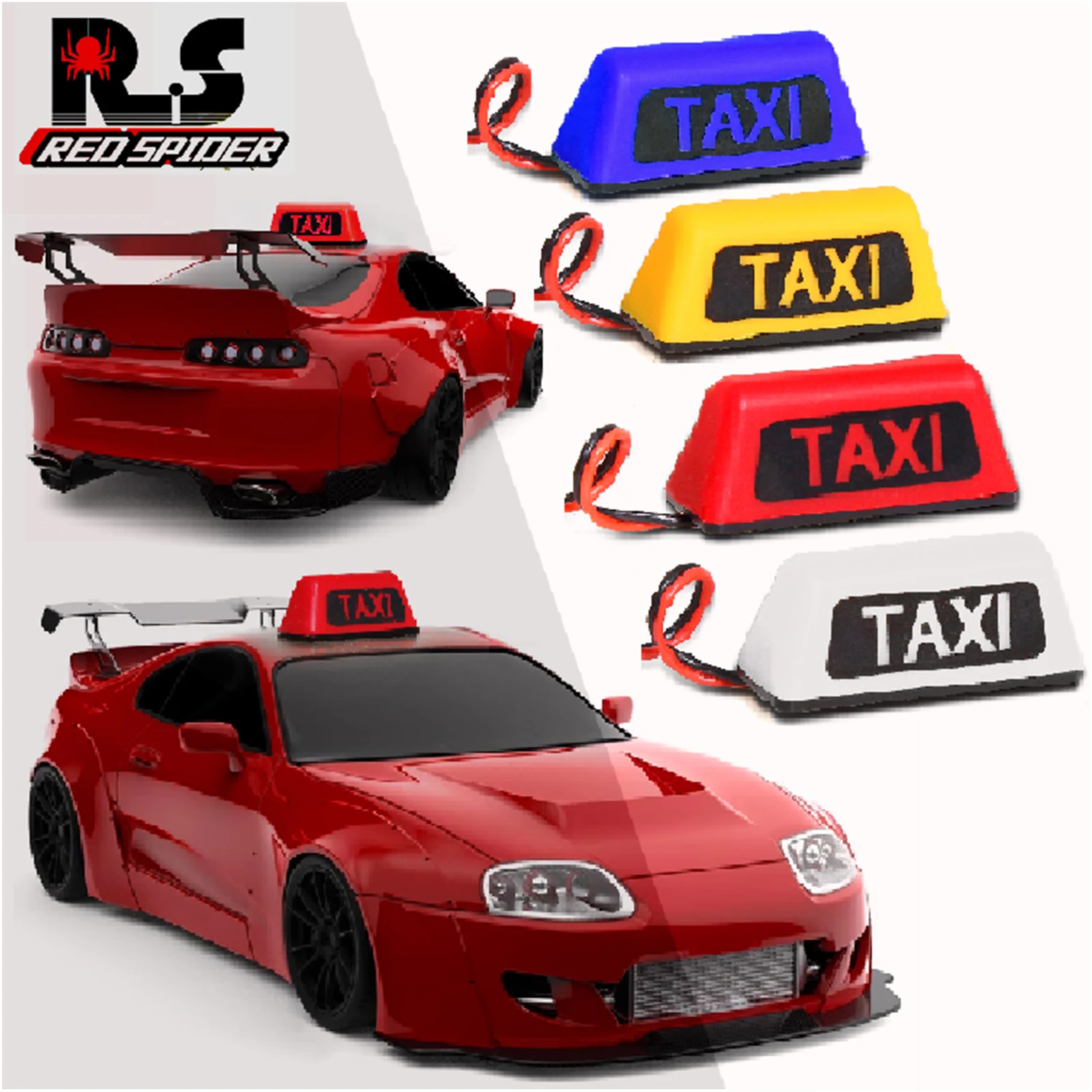 RC Model LED Lamp Lights Taxi for RC Car 1/10 1/24 Tamiya Tractor 1/10 RC Car TRX4 SCX10 1/14 Truck Upgrade Option Parts