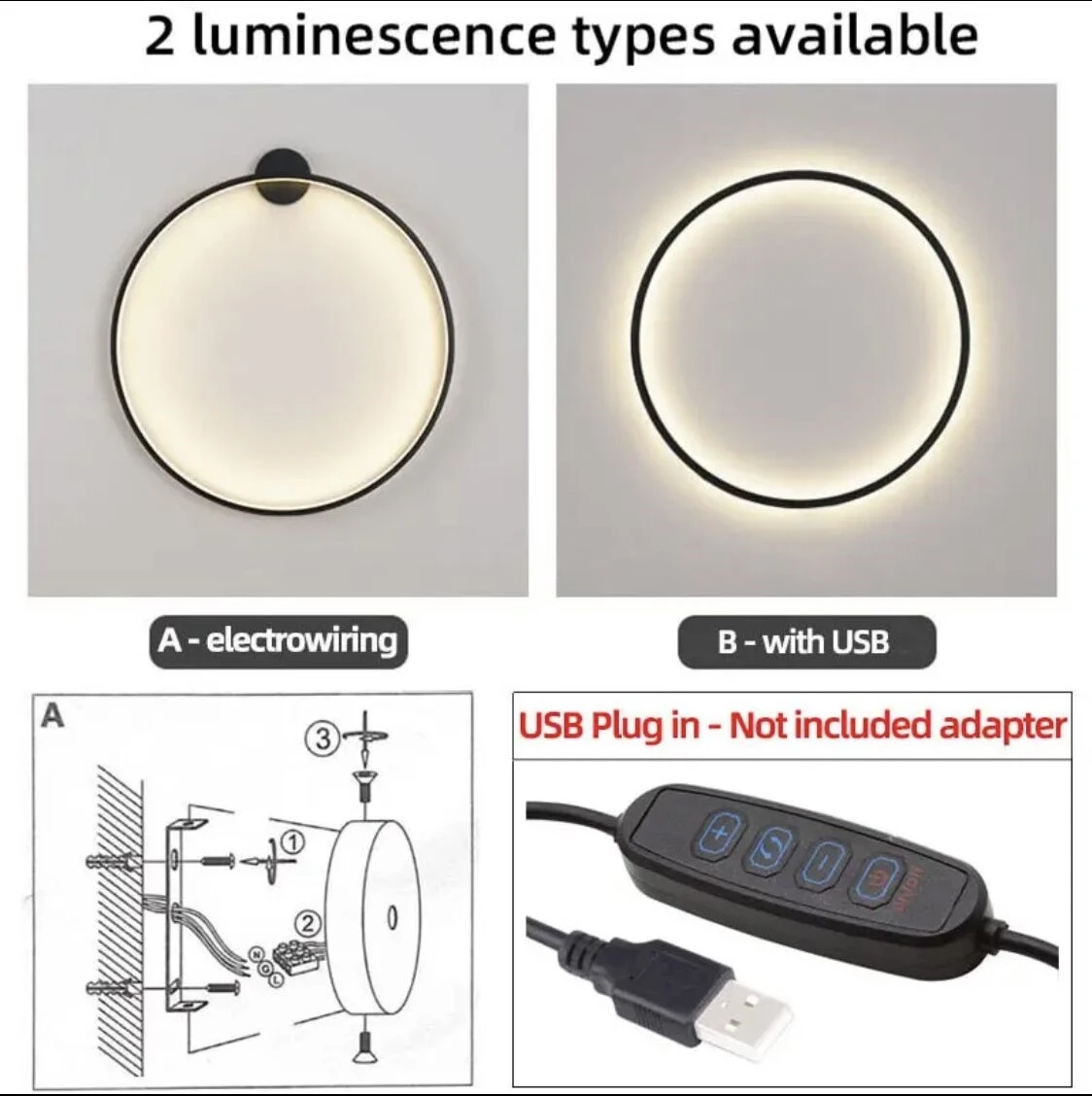 Imagem -06 - Moderno Simples Círculo Aconce Wall Light Decoração de Fundo Lâmpada Led para Sala de Estar Decoração de Sofá Design de Arte