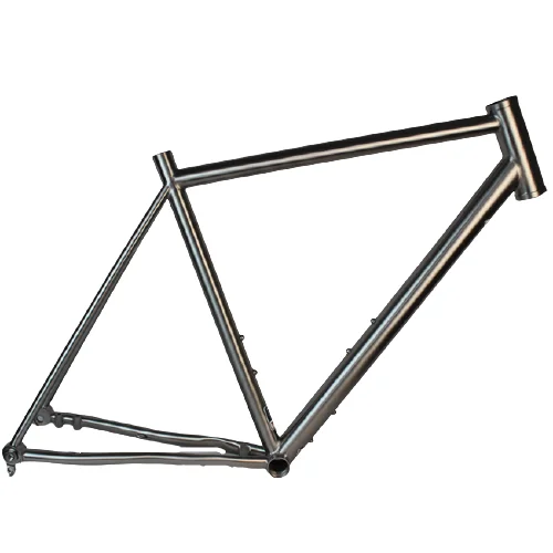 titanium gravel bicycle frame weldless Titanium road bike frame thru axle dropout Titanium gravel bike frames weldless