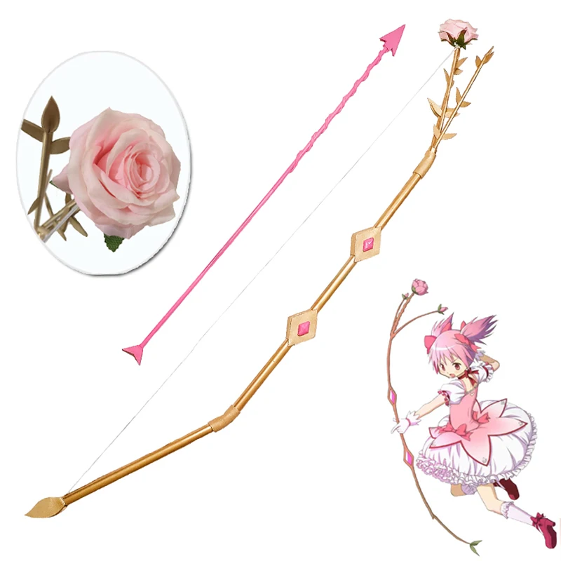 Kaname Madoka Cosplay Bow Arrow Rose Weapons Toy Props Puella Magi Madoka Magica Uniform Accessory Halloween Christmas Carnival