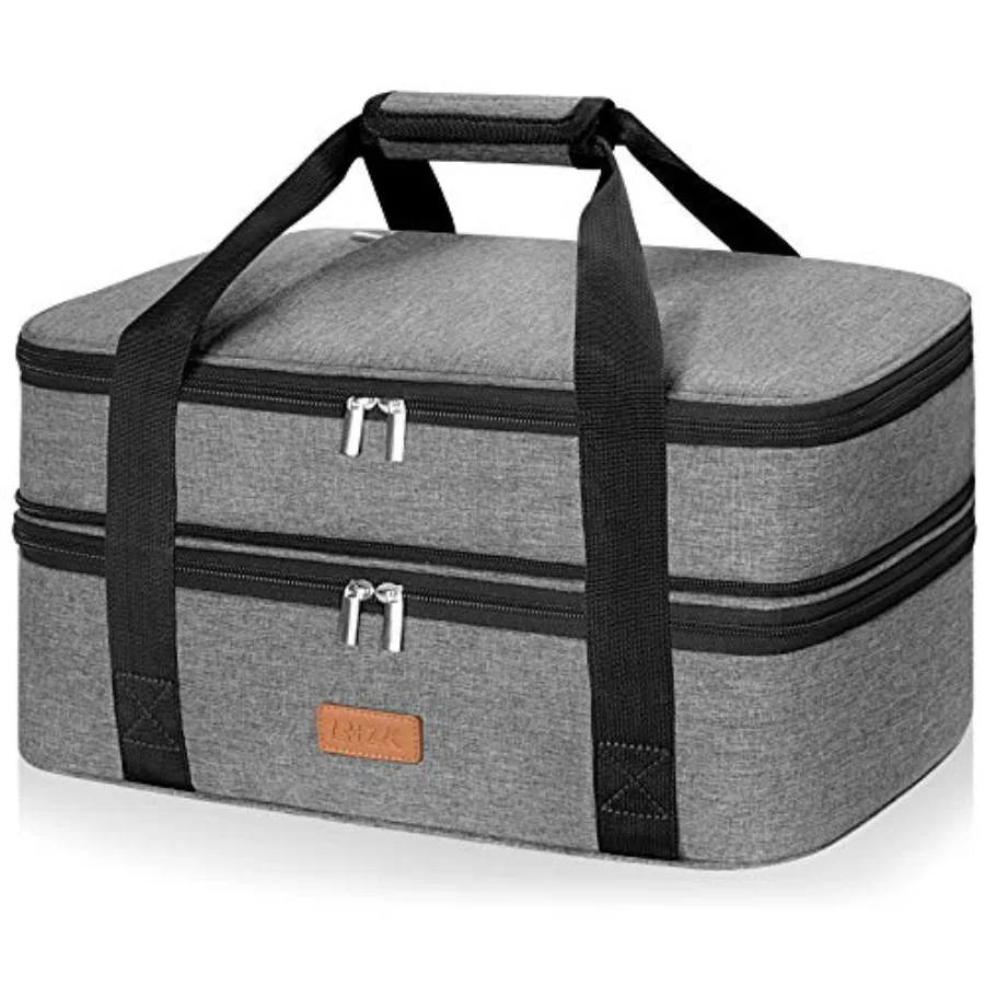 

Insulated Casserole Carrier - Expandable Holder Tote for Hot or Cold Food, Fits 11 x 15 or 9 x 13 Baking Dishes - For Potlucks,