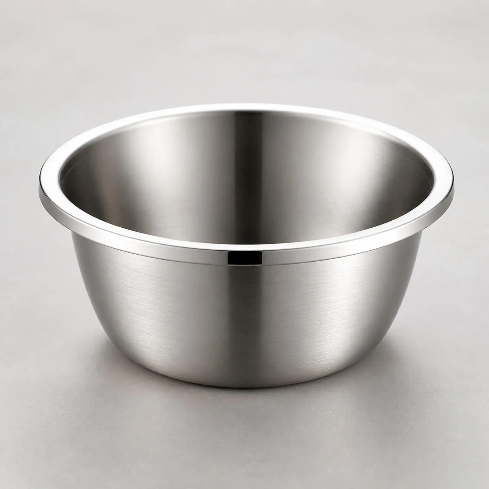 Stainless Steel Kitchen Mixing Basin 304 Food Prep Vessel for Everyday Use Tapered Sides Easy Clean Polished Metal