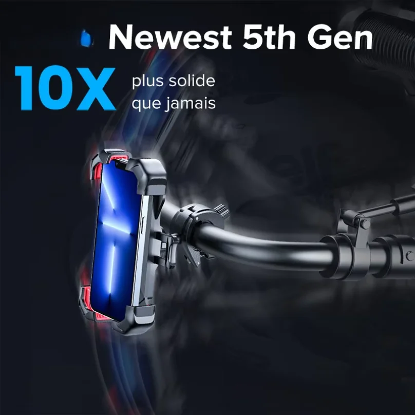 Universal Bike Phone Holder for 4.7-7 inch Mobile Phone 360°View Bicycle Phone Holder Stand Shockproof Bracket