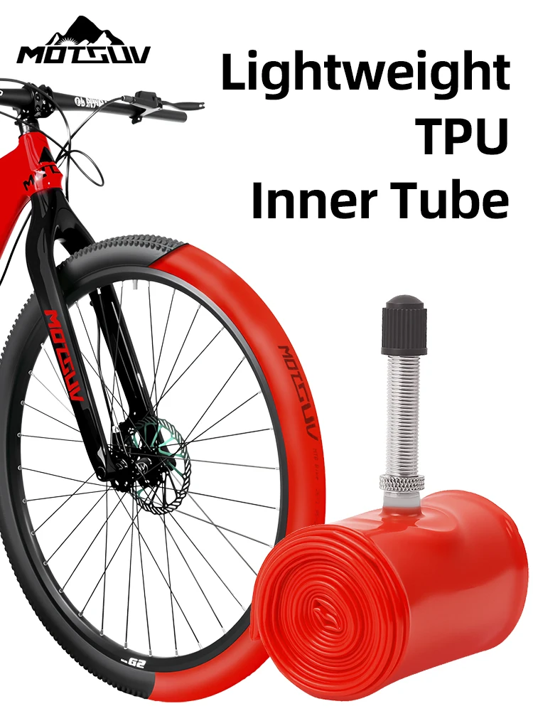 AliExpress MOTSUV MTB Bike Inner Tube 26/27.5/29-inch Aluminum Alloy American-Style Air Nozzle Ultra-light Ultra light TPU Bicycle Tire Accessorie