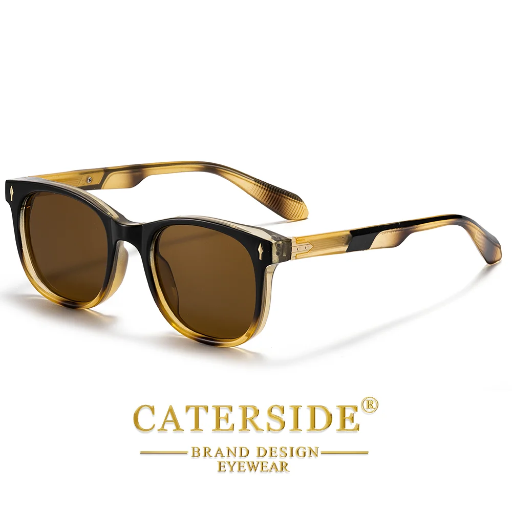 

Солнцезащитные очки CATERSIDE: классические ретро-модели с поляризацией, квадратная оправа из пропионовой кислоты, для мужчин и женщин, незаменимые для активного отдыха, защита от УФ400