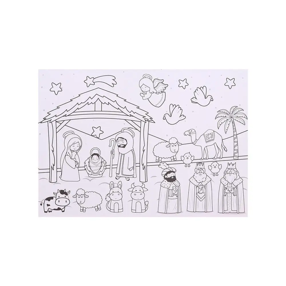 Nativity Nativity Stickers DIY Recognition Training Puzzle Scenes Stickers Crafts 24 Sheets DIY Puzzle Games Sticker Kids Toys