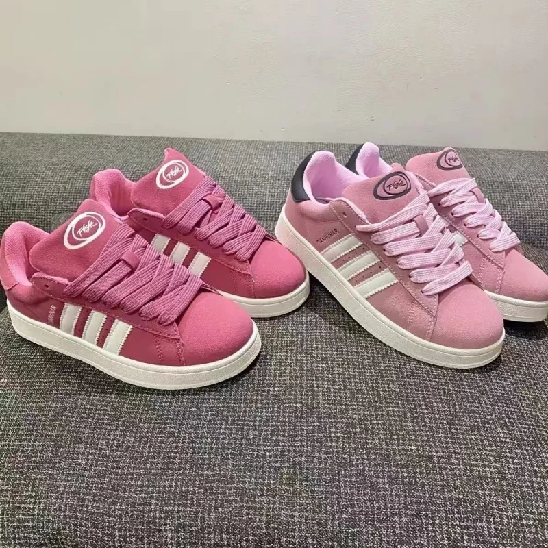 2024 New Pitaya Girl Pink Bread Shoes Student Shoes Casual All-matching Board Shoes Breathable Trend Sneaker