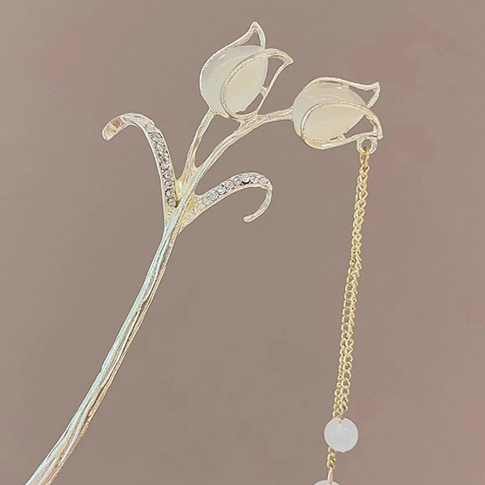 Neo Chinese Hairpin For Women Trendy Metal Flower Tassel Hair Stick Girls Daily Travel Shopping Jewelry Hair Accessories 1pc