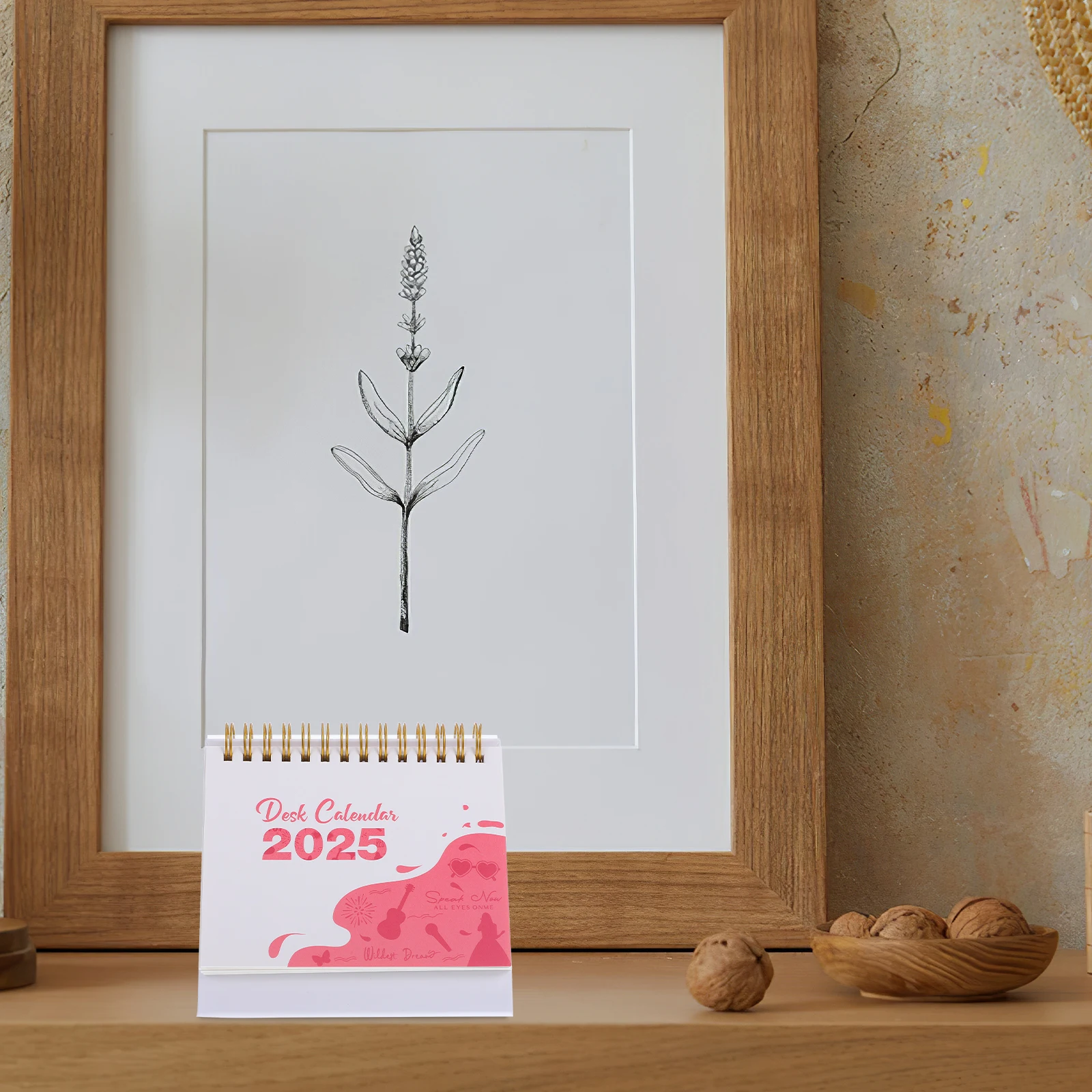 

2025 Standing Desk Academic Mini Desktop Calendar Chinese Lunar Year Planner Traditional Table Calendar 2025 Daily Organizer