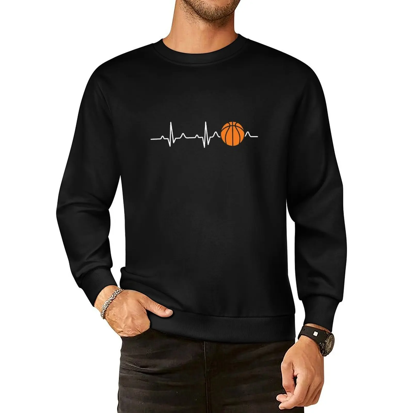 

Basketball Heartbeat Pullover Hoodie anime clothes japanese style men's sweat-shirt winter clothes oversize sweatshirts