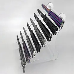 Acrylic Knife Table Display Stand Transparent with 8 Layers for Outdoor Sports Enthusiasts Accessories Versatile Lightweight