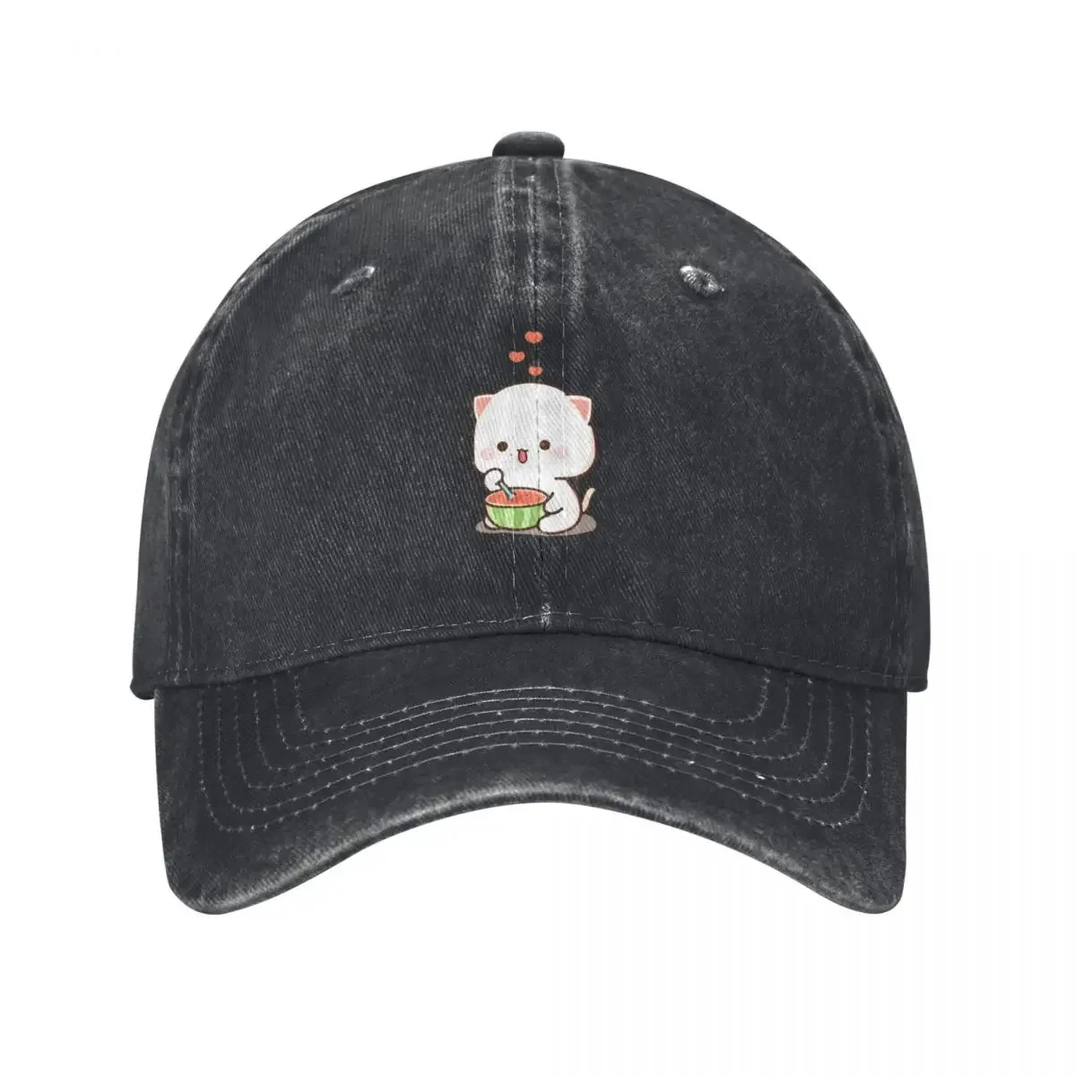 Mochi Mochi Peach Cat Long Baseball Cap Golf Military Cap Man Vintage Cosplay Caps Male Women's