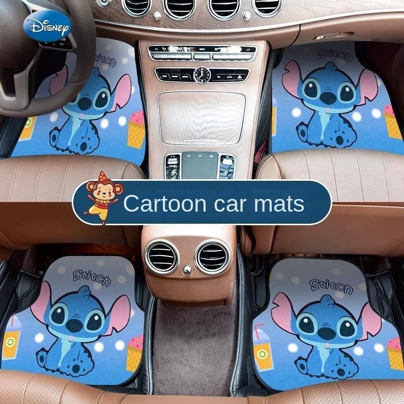 

Disney Car Floor Mats Cute Cartoon Girls Car Floor Mats Main Driving Universal Carpet Mats Resistant to Dirty and Easy to Clean