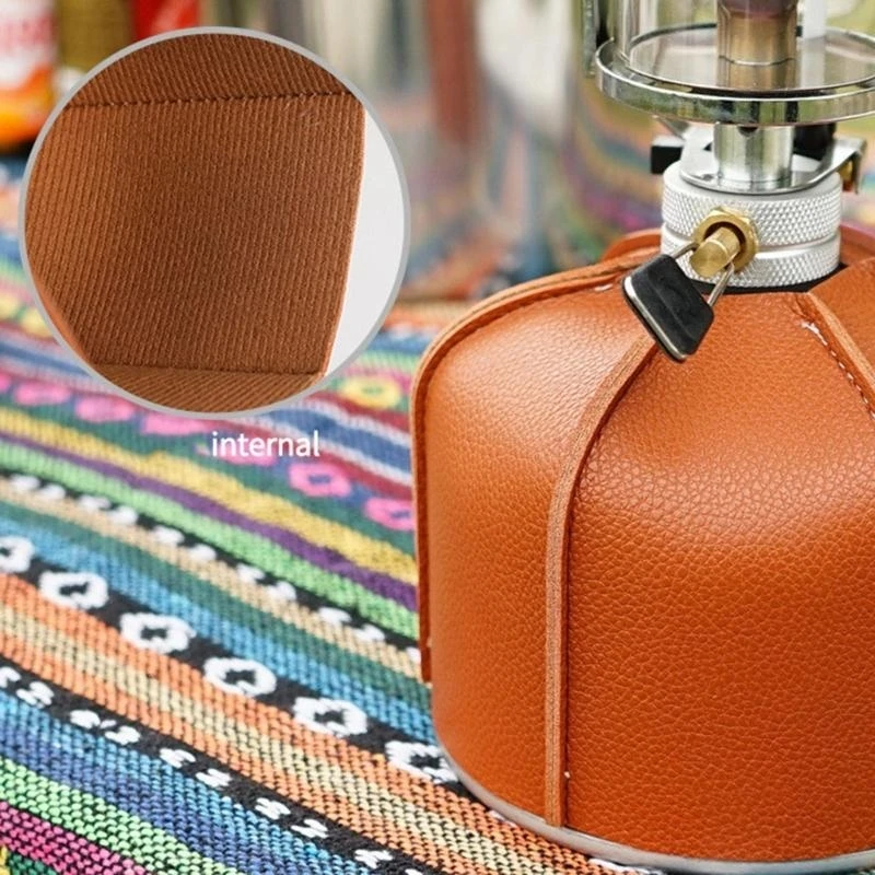 Camp Tanks Cover Outdoor Propane Tanks Gas Canister Leather Gas Canister Sleeve