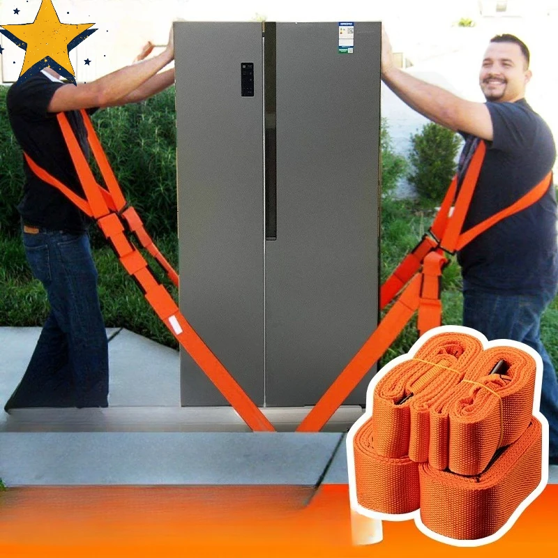 2-Person Multi Functional Carrying Belt Moving Rope Practical Heavy Carry Furniture Lifting Strap Portable Household Moving Tool