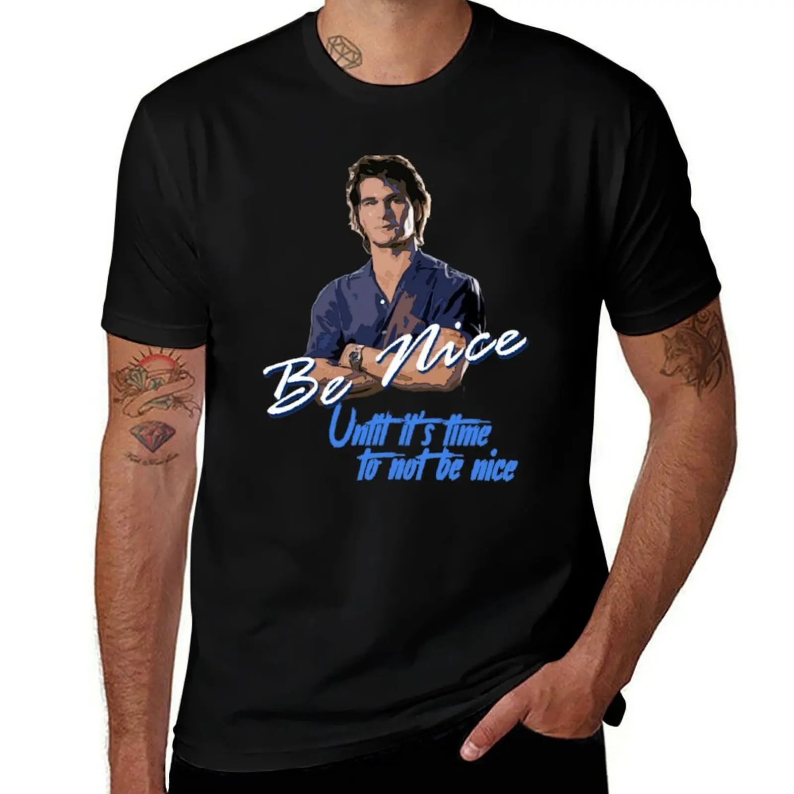 Be Nice until its time to not be nice 79 T-Shirt Abstract Pattern Print Top