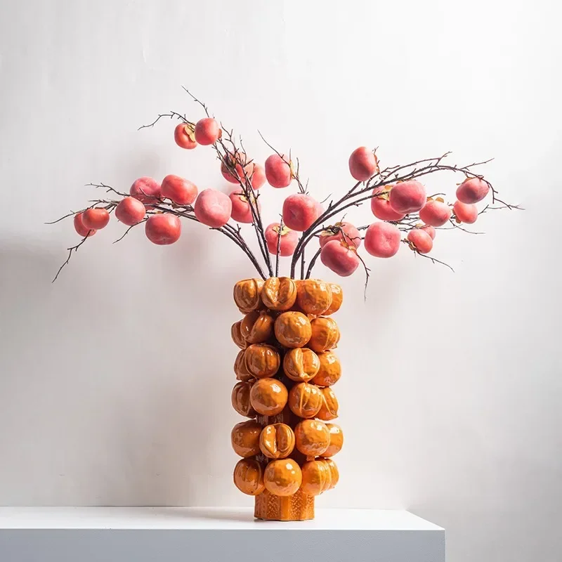 Ceramic Factory Modern and Minimalist Indoor Wedding Desktop Decoration Ceramic Fruit Vase