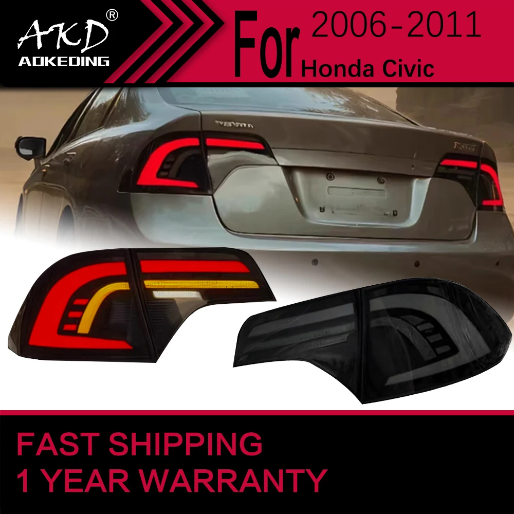 Car Lights for Honda Civic LED Tail Light 2006-2011 Civic Rear Stop Lamp Brake Signal DRL Reverse Automotive Accessories