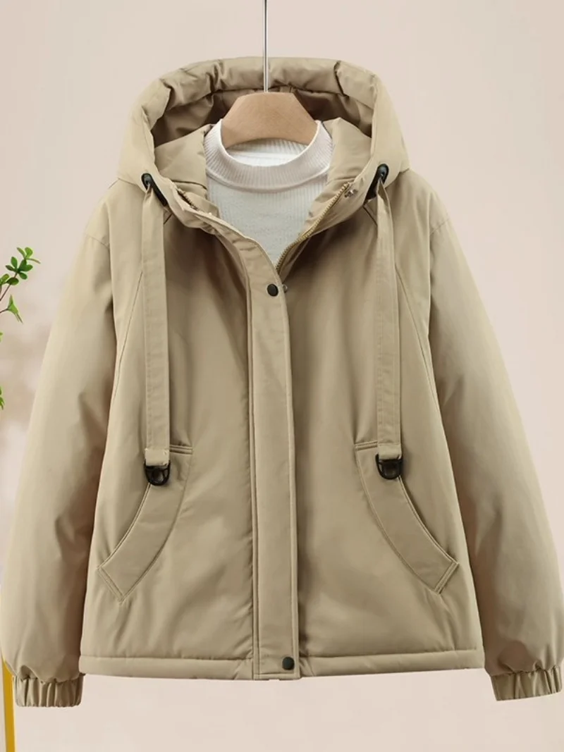 Short Casual Hooded Style Thickening Overcoming Outerwear For Women Autumn Winter 2025 New Loose Warm Cotton Jacket Coat W695