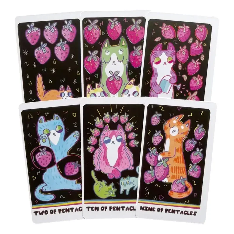 The Weird Cat Tarot English Card Game Divination Game Gift Board Table Game Oracles And Divination Party Easy Tarot Gra planszowa