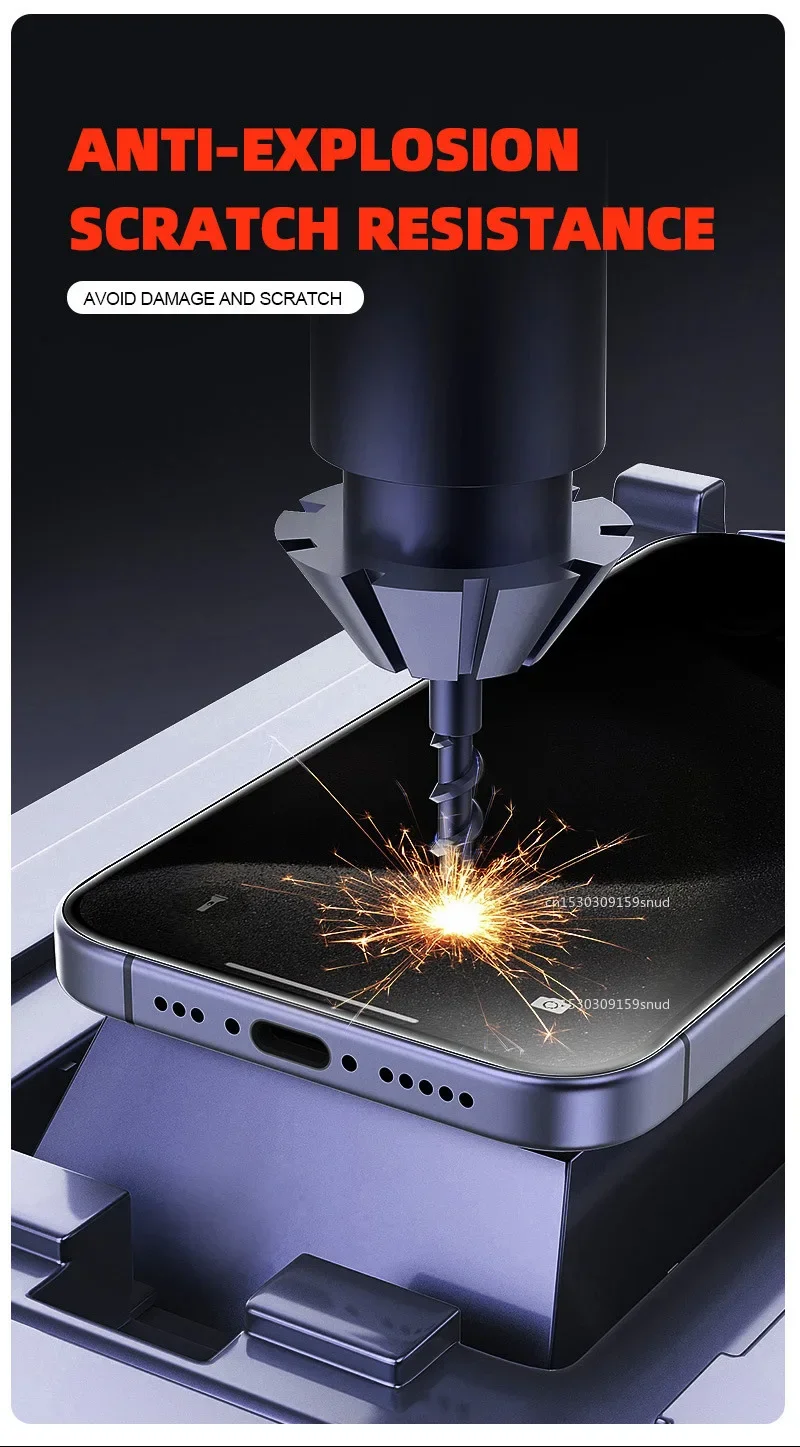 3 Packungen staubfreie HD-/Privatsphäre aus gehärtetem Glas für iPhone 17 16 15 14 13 Pro Max 14 Plus Displayschutzfolie, vollständiger 3D-Schutz – Detail 8