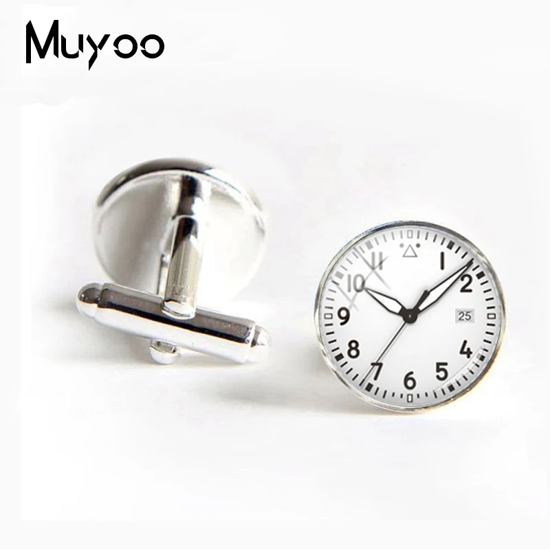 2018 New London Cufflinks See Twins Round Dome Steampunk Vintage Jewelry Painting Watch Pattern Cuff Best Gifts For Men